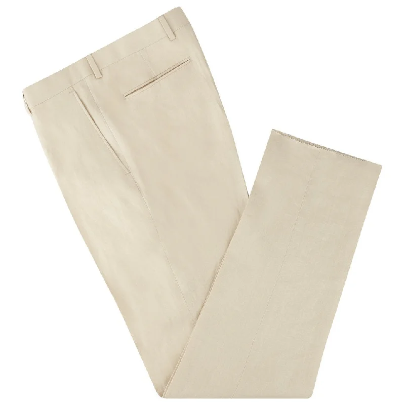 Travel Pants-Barney Beige Linen Trouser