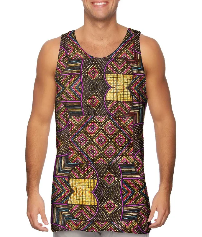 Mesh Tank Top-Eugene Andolsek  - "Just Folk African Cloth"