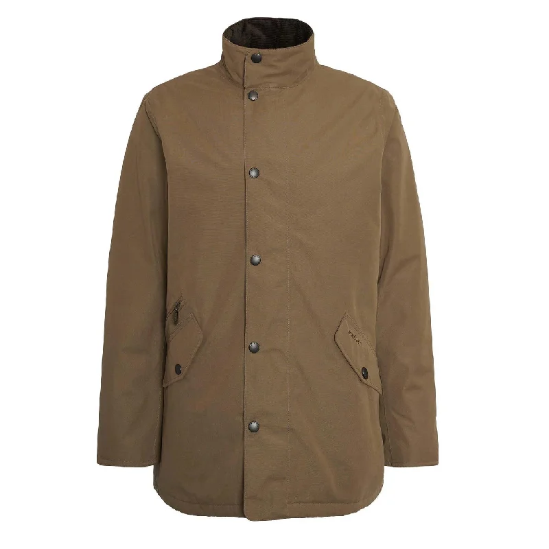 Stylish Bomber Jacket-Barbour Winter Spoonbill Waterproof Jacket Clay