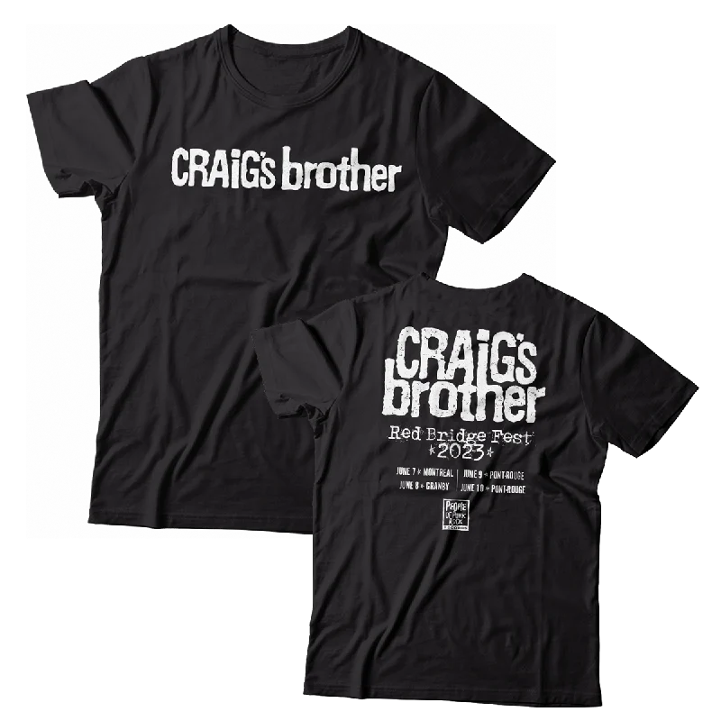 Embellished T-Shirt-CRAIG'S BROTHER - "Red Bridge Fest 2023" (Black) (T-Shirt)