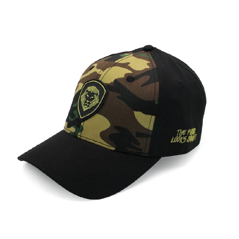 Cool Fedora Hat-VT Shield Logo Future Looks Bright front panel Camo Snapback Hat