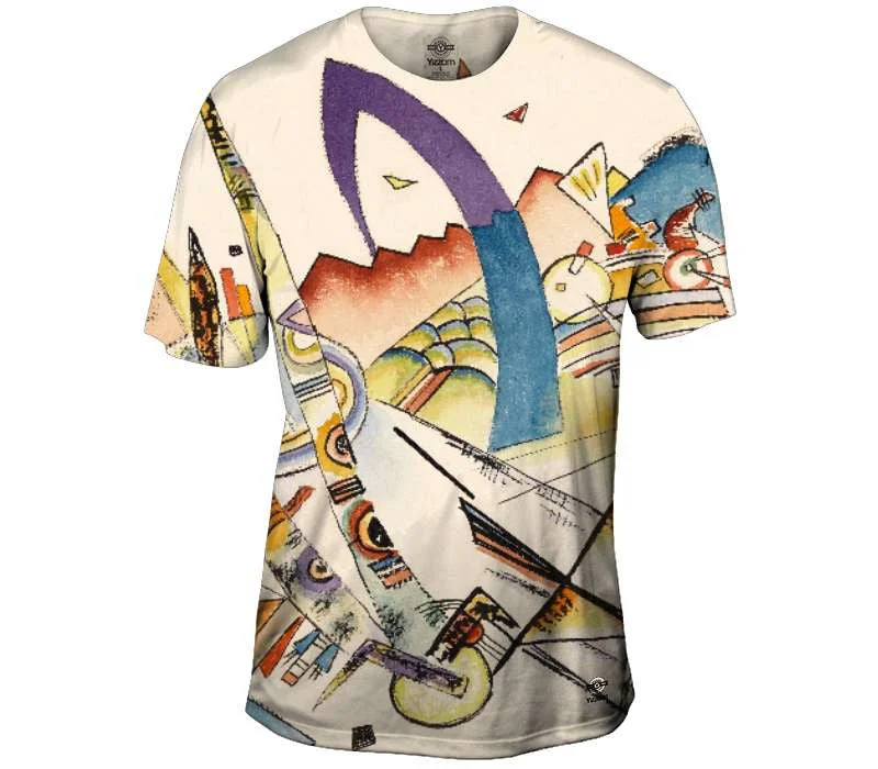 Crew Neck Casual T-Shirt-Untitled 1922 - The Flood - Kandinsky