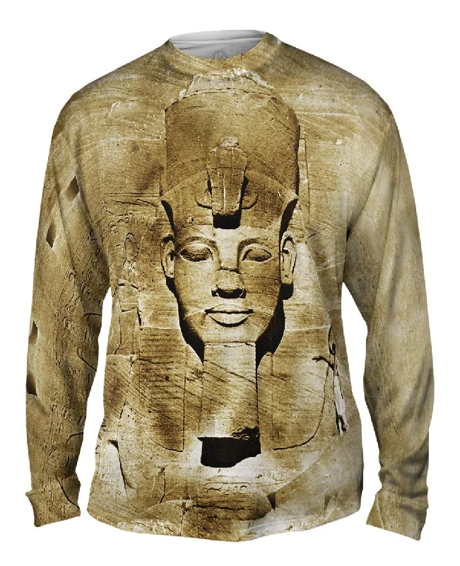 Relaxed Long Sleeve Top-The Colossus Of Abu Simel Nubia