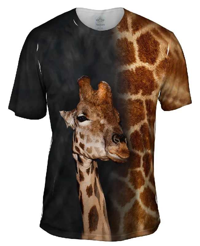 Pockets T-Shirt-Giraffe Half Skin