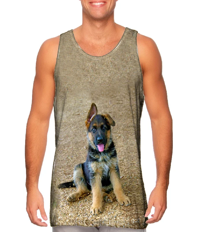 Soft Stretch Tank-German Shepherd Puppy