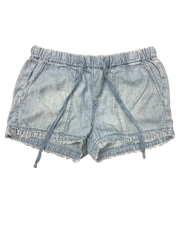 Zip Pocket Shorts-Shorts By Cloth & Stone In Blue Denim, Size: 4