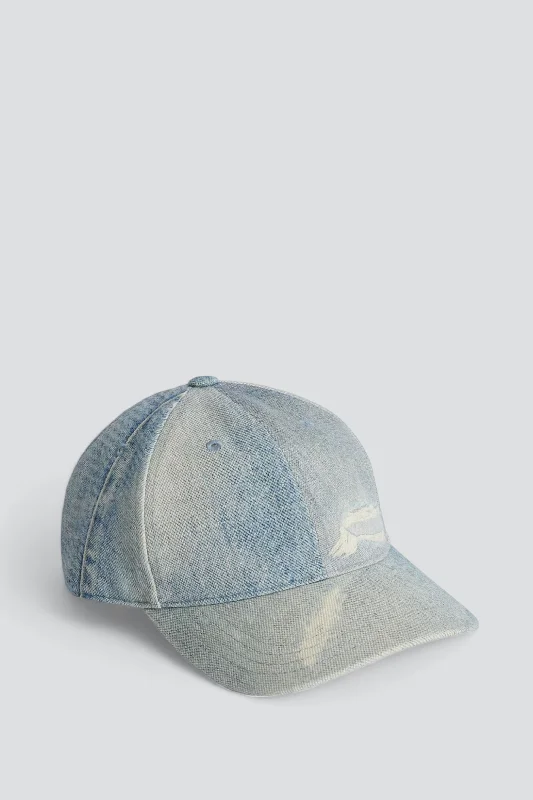 Fashionable Beanie Hat-Digital Denim Print Ballcap