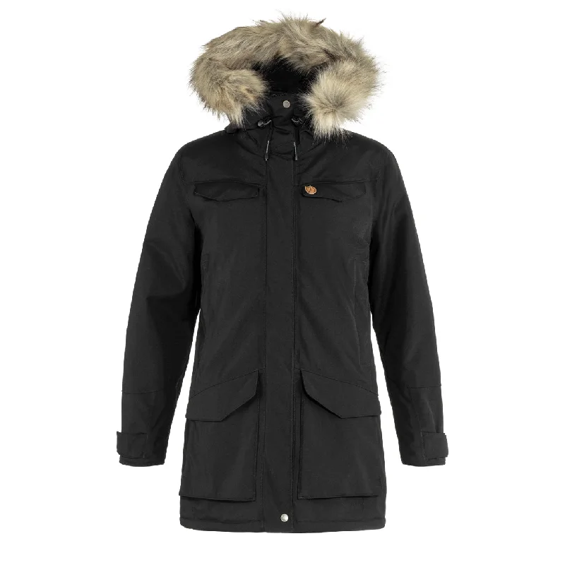 Easy Fit Jacket-Fjallraven Womens Nuuk Parka Black