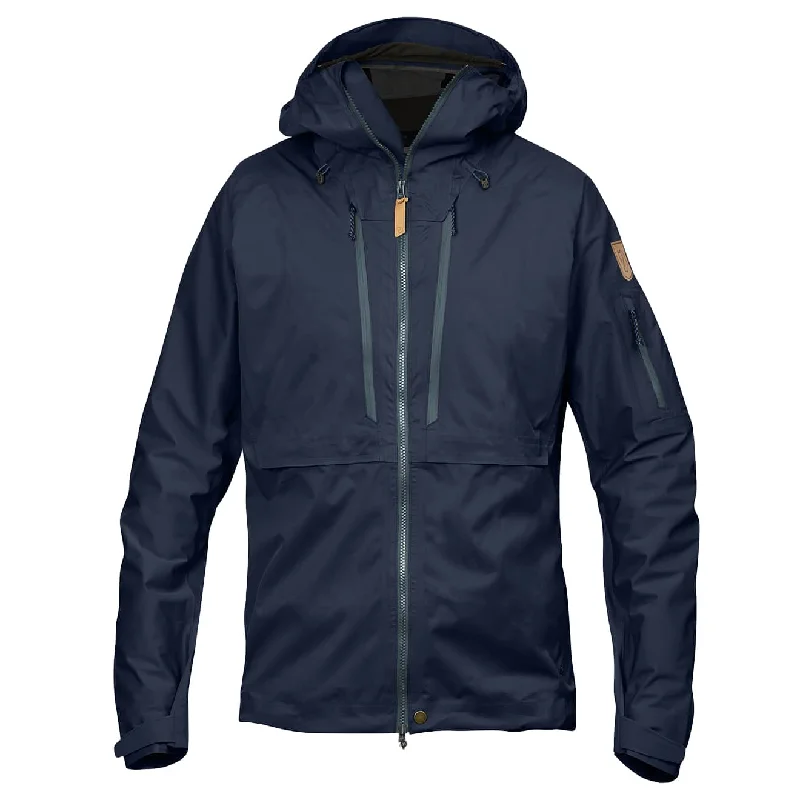 Leather Jacket-Fjallraven Keb Eco Shell Jacket Dark Navy