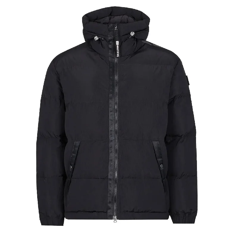 Cozy Puffer Jacket-ST95 Hooded Puffer Black