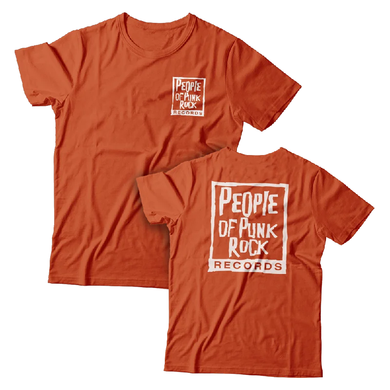 Casual T-Shirt-POPR Records - "POPR & Nail" (Texas Orange) (T-Shirt)