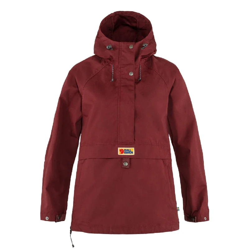 All-Weather Jacket-Fjallraven Womens Vardag Anorak Bordeaux Red