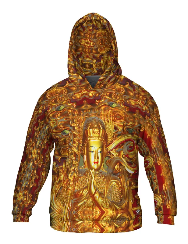 Comfortable Hoodie-Gold Buddha Chinese Temple