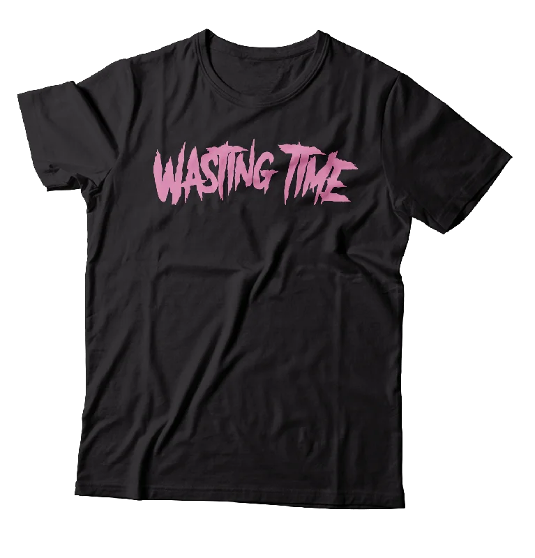 Oversized T-Shirt-WASTING TIME - "Logo" (Black) (T-Shirt)