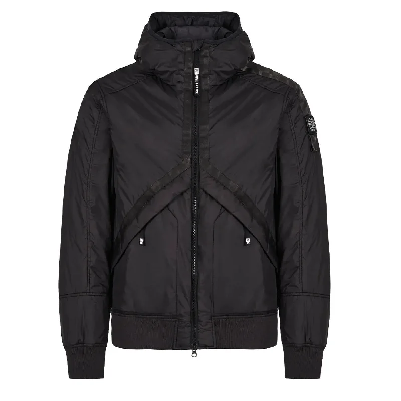 Trendy Jacket-ST95 Helio Hooded Padded Blouson Black