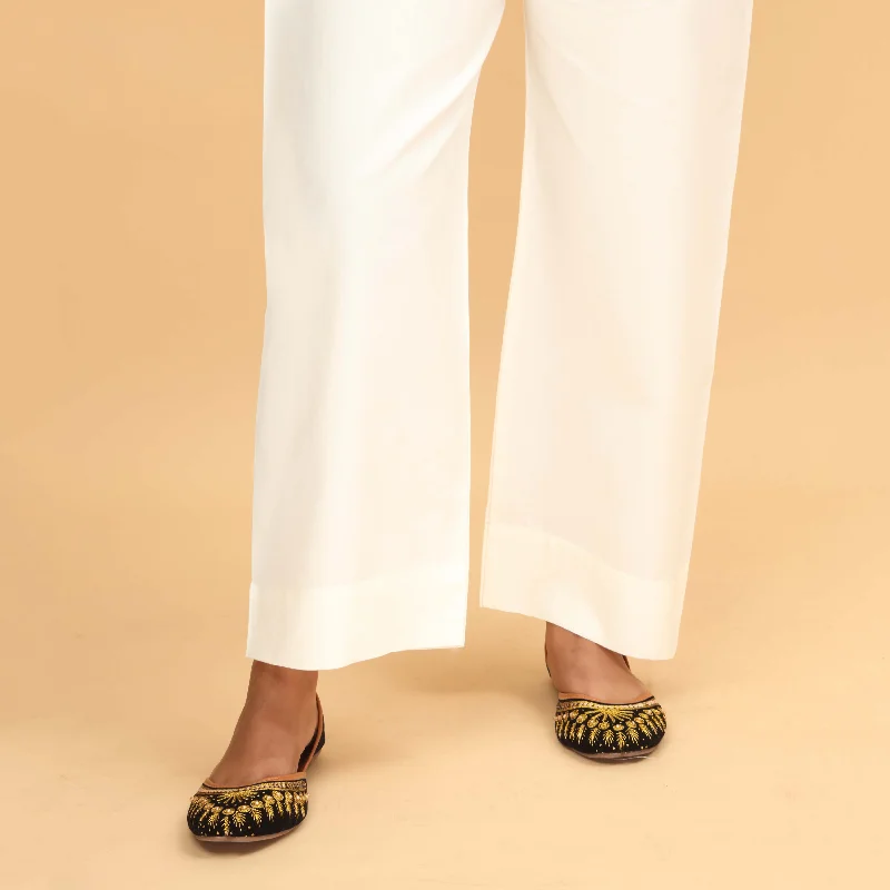 Urban Pants-Cream Straight Fit Plain Trouser PS4597