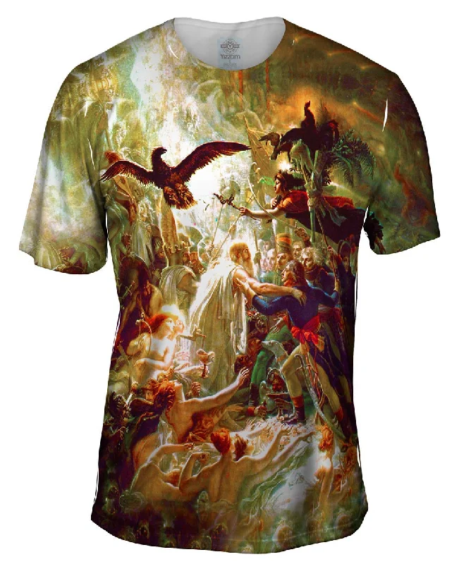 Printed Graphic T-Shirt-Anne-Louis Girodet de Roussy-Trioson - "Apotheosis of French Soldiers Fallen In The Liberation War"