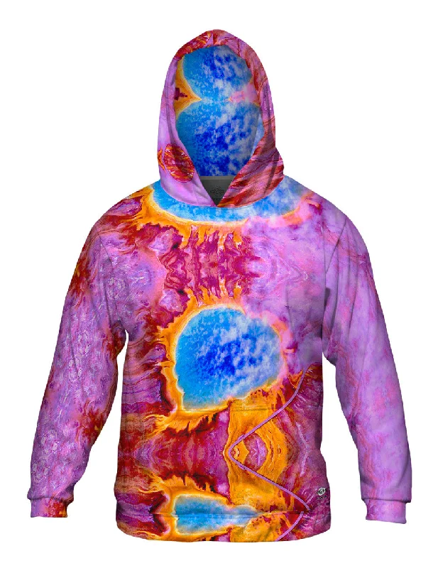 Warm Pullover Hoodie-Grand Prism Hot Spring Yellowstone Park