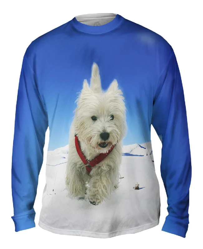 Casual Button-Up Long Sleeve-Super Giant White Terrier