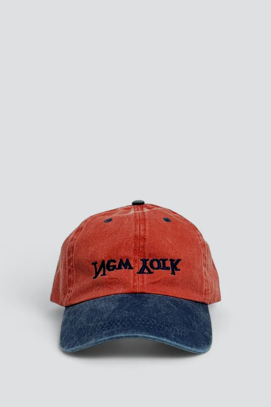 Graphic Hat-New York Embroidered Hat - Red/Navy