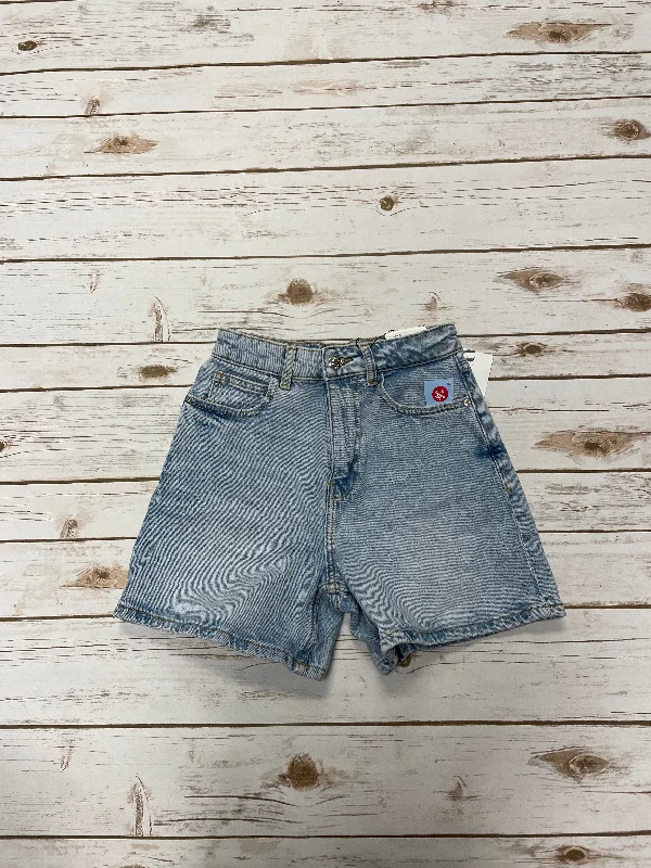 Pockets Shorts-Shorts By Zara In Blue Denim, Size: 0