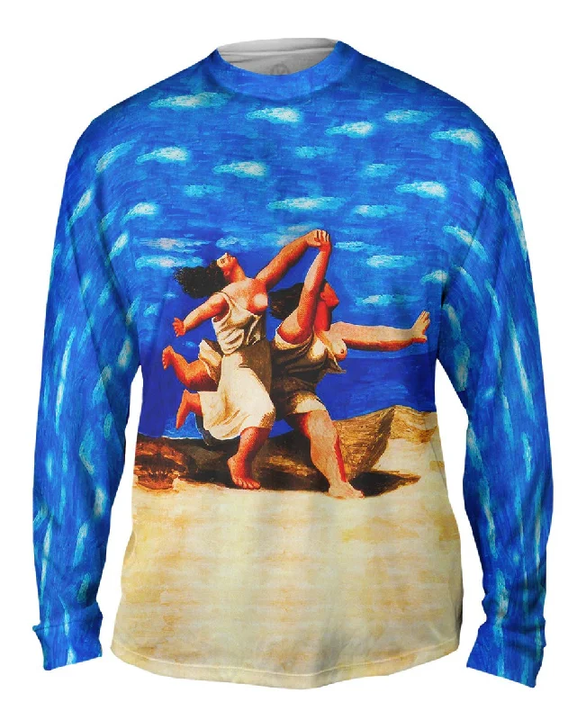 Fashionable Long Sleeve Top-Pablo Picasso - "Two Women Running on the Beach" (1922)