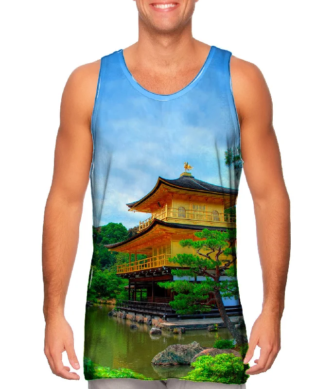 Wide Strap Tank Top-Golden Pavilion In Kyoto