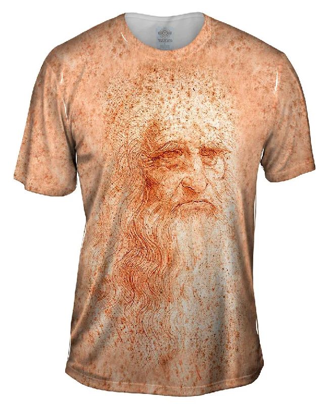 Hipster T-Shirt-Leonardo Da Vinci - "Self Portrait In Red Chalk" (1512)