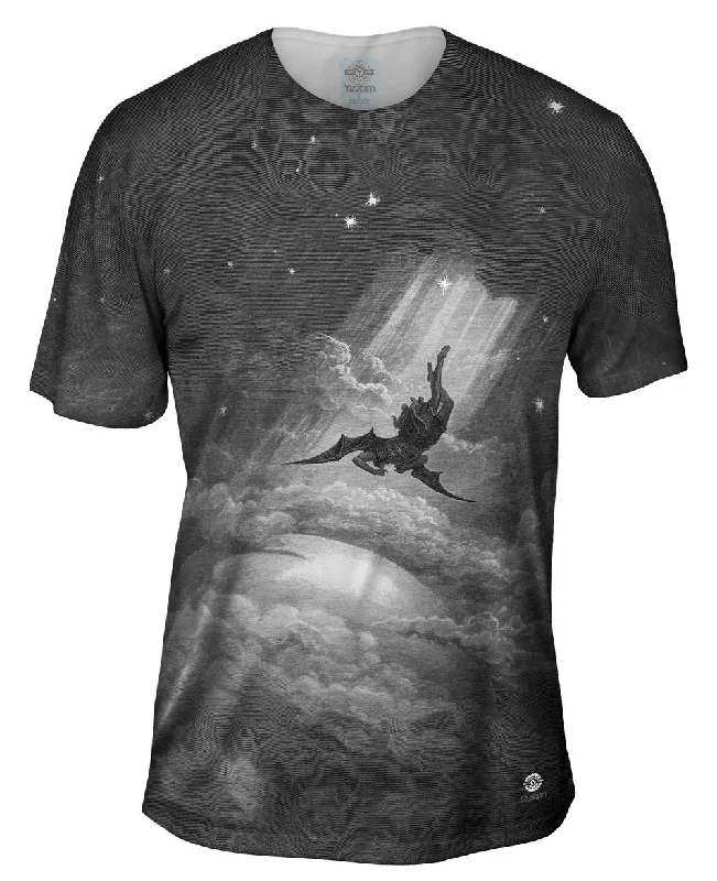 Custom Print T-Shirt-Gustave Dore - "Paradise Lost Fall to Earth" (1866)