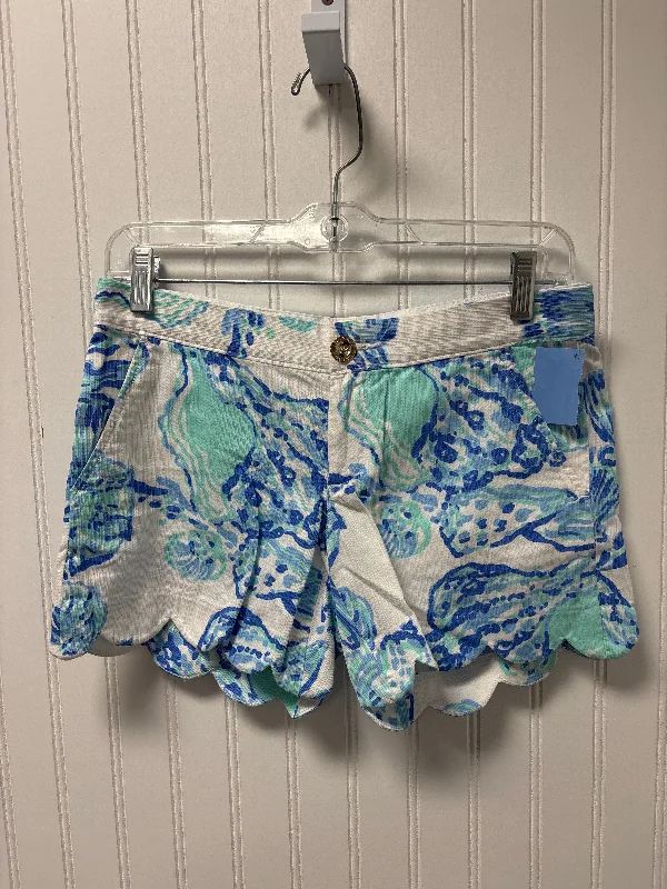 Boardshorts-Shorts Designer By Lilly Pulitzer In Blue & White, Size: 0p