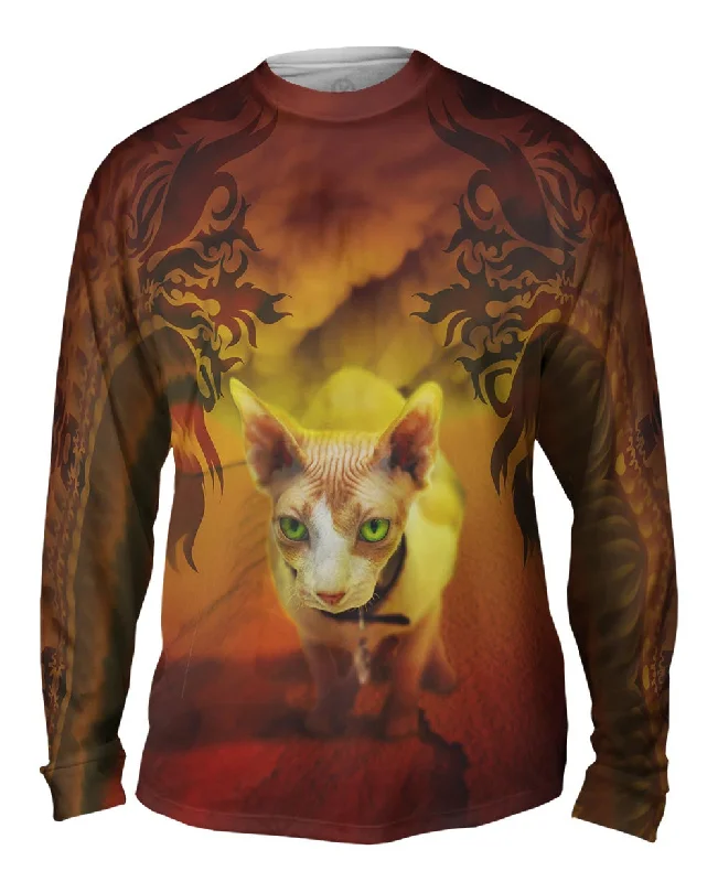 Athletic Fit Long Sleeve-Sandstorm Sphinx Kitten