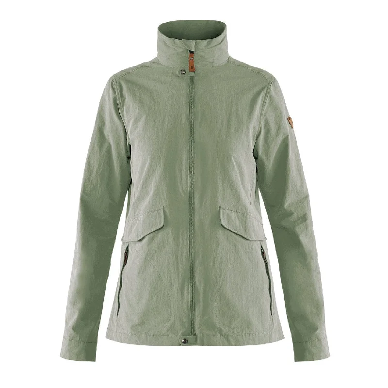 Utility Work Jacket-Fjallraven Womens Travellers MT Jacket Sage Green