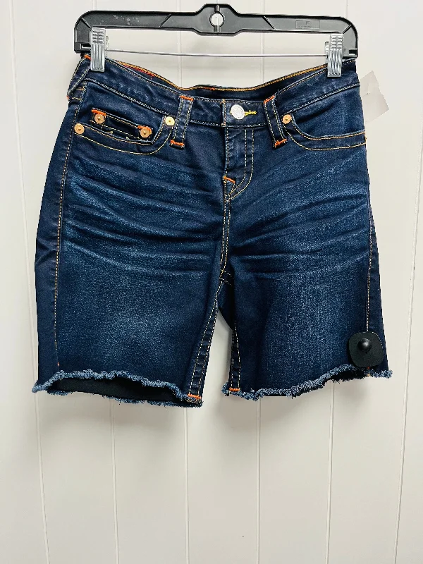 Adjustable Waist Shorts-Shorts By True Religion In Blue Denim, Size: 6