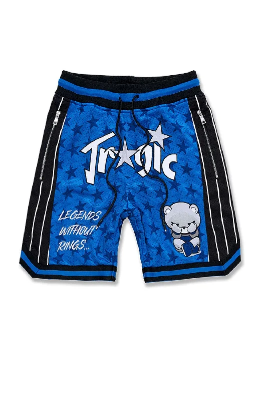 Gym Shorts-Retro - Tragic Basketball Shorts (Royal)