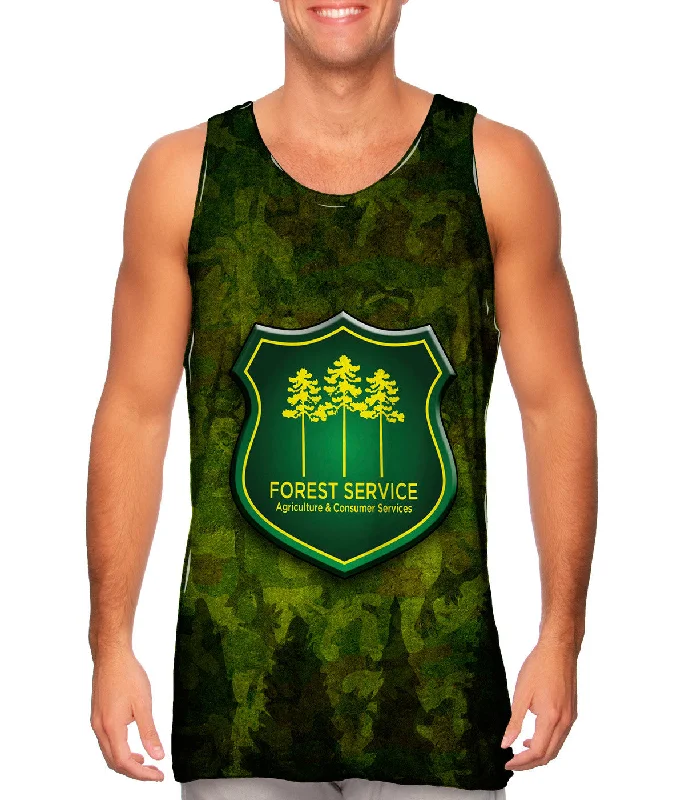 Soft Breathable Tank-Forest Service Camo