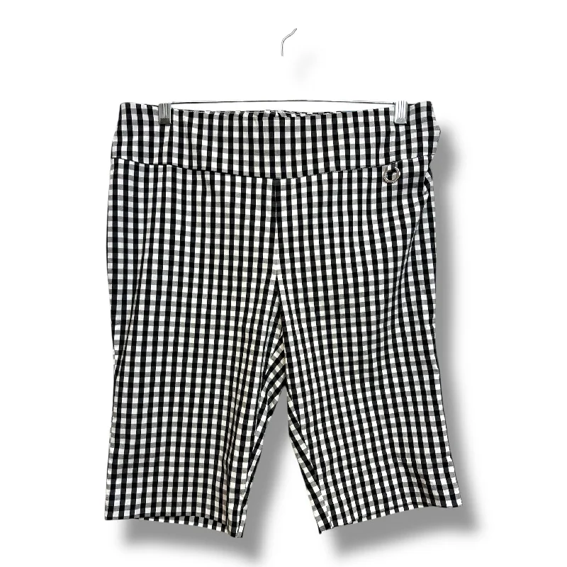 Flexible Fit Shorts-Shorts By Rafaella In Checkered Pattern, Size: 10