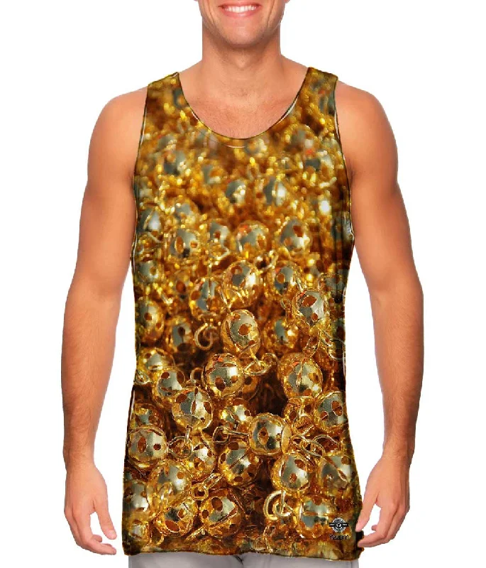 Simple Tank Top-Golden Christmas Bells