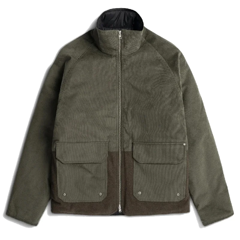 Outdoor Sports Jacket-Norse Projects Hakon Solotex Jacket Corduroy Ivy Green