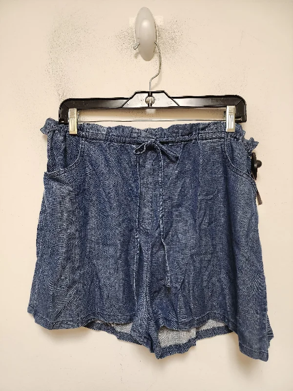 All-Weather Shorts-Shorts By Naked Zebra In Blue Denim, Size: 12