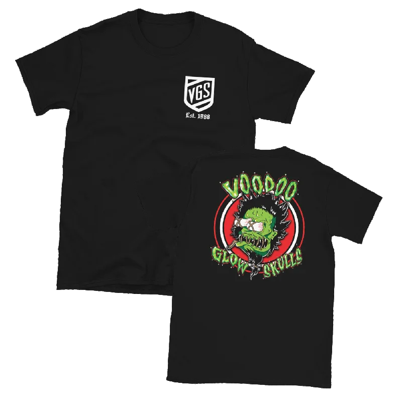 Sports T-Shirt-VOODOO GLOW SKULLS - "VGS Est. 1988 / Voodoo Head" (Black) (T-Shirt)