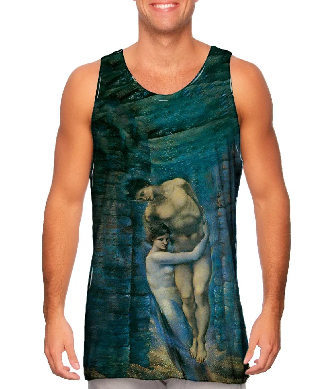 Workout Sleeveless Top-Edward Burne Jones - "Mermaid Hugging Man"