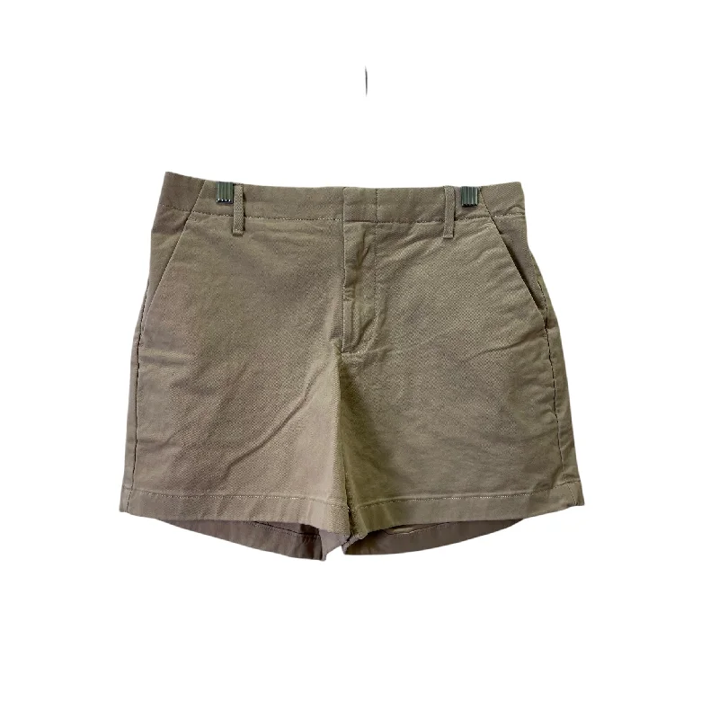 Zip-Up Shorts-Shorts By Banana Republic In Tan, Size:4