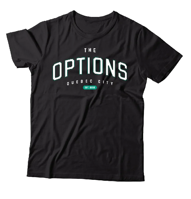 Graphic T-Shirt-THE OPTIONS - "Quebec City" (Black) (T-Shirt)