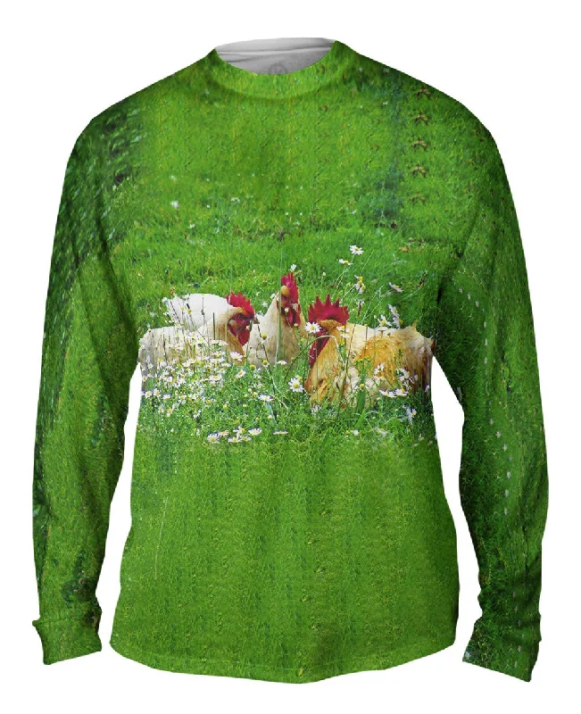 Premium Button-Up Long Sleeve-Talking Chickens