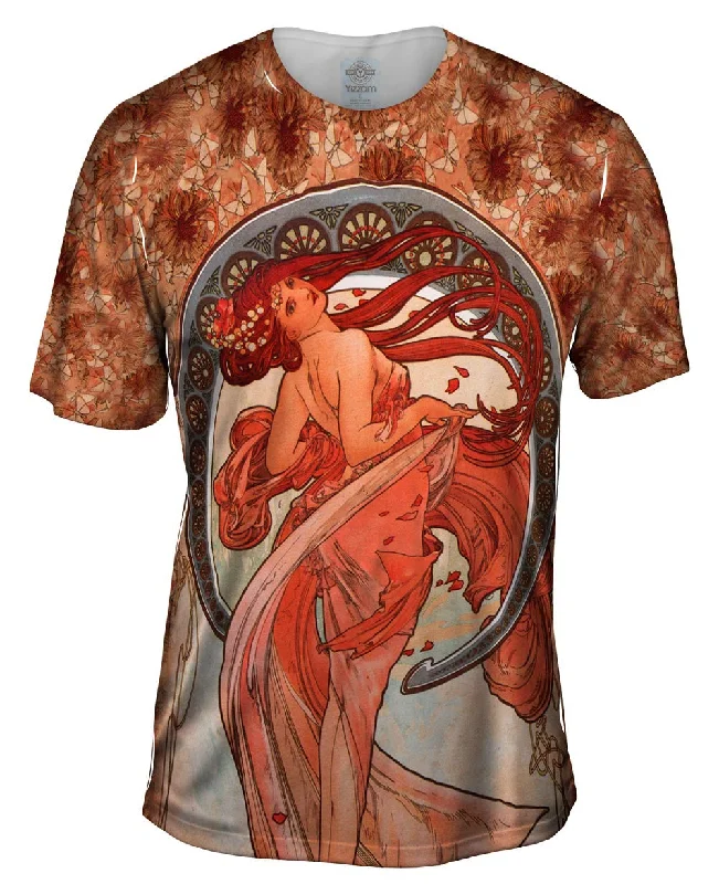 Casual T-Shirt-Alphonse Mucha - "Dance" (1898)