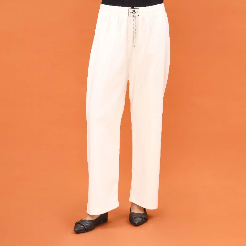 Classic Sweatpants-White Western Pant PL4045