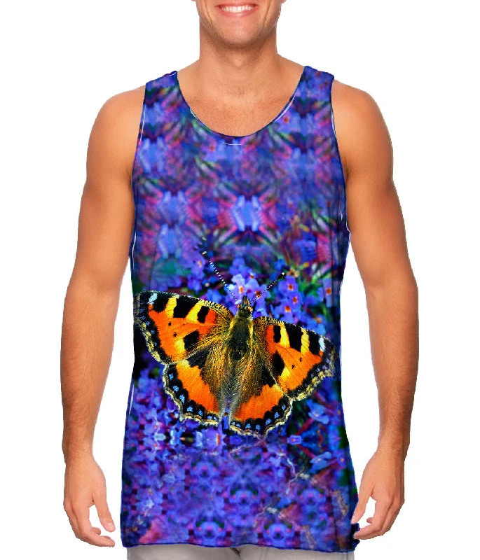 Vintage Tank Top-Graceful Orange Butterfly