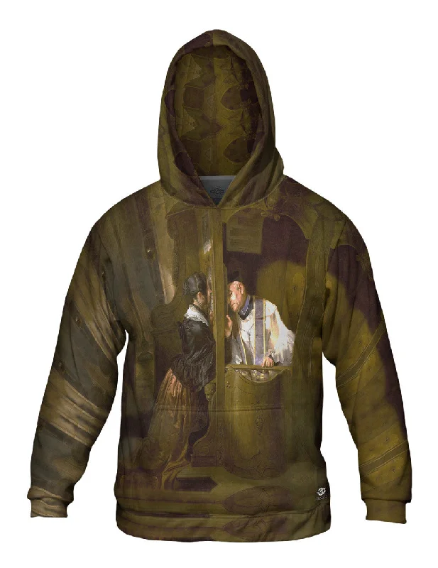 Vintage Hoodie-Giuseppe Molteni  - "The Confession" (1838)