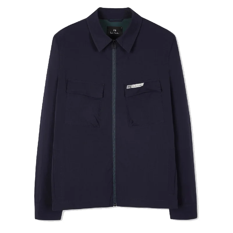 Thermal Insulated Jacket-Paul Smith Zip Overshirt Very Dark Navy