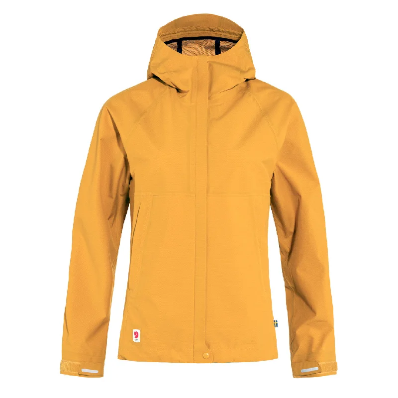 Outdoor Jacket-Fjallraven Womens HC Hydratic Trail Jacket Mustard Yellow